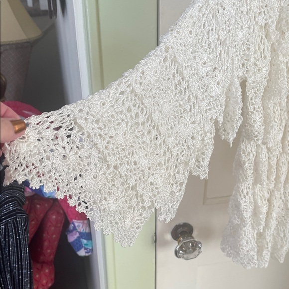 Boston Proper Cream Crochet Blouse - Picture 2 of 4